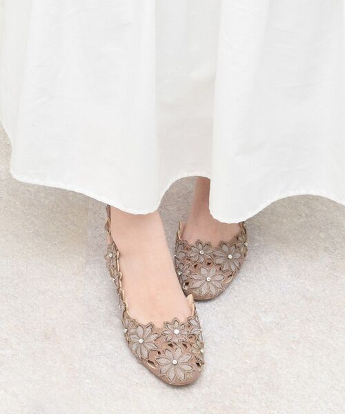 Bridget Birkin / ブリジットバーキン パンプス | 【Bridget Birkin】フラワーカットワークバックバンドパンプス-(51303B) | 詳細29