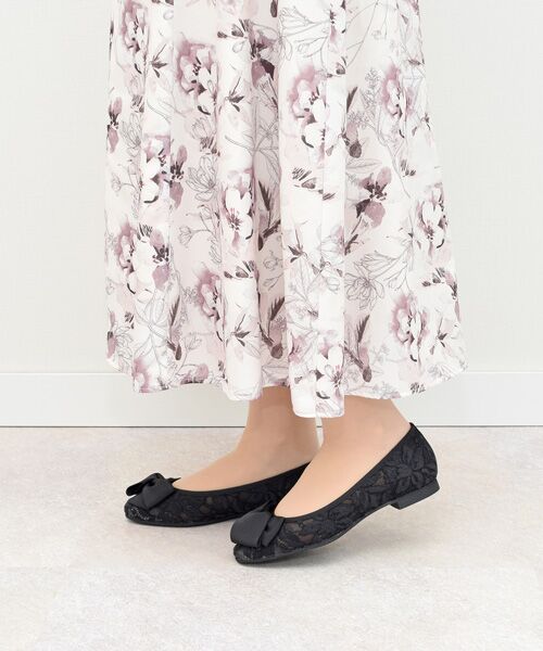 Bridget Birkin / ブリジットバーキン フラットシューズ | 【Bridget Birkin】グログランリボンレースパンプス-(51522B) | 詳細7