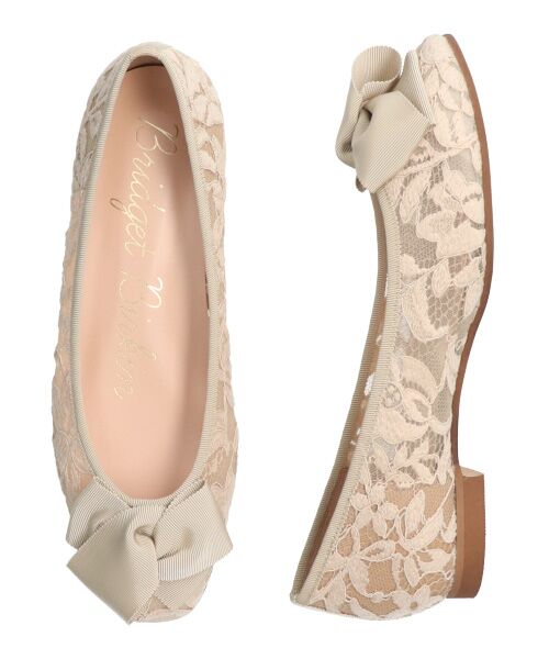 Bridget Birkin / ブリジットバーキン フラットシューズ | 【Bridget Birkin】グログランリボンレースパンプス-(51522B) | 詳細14