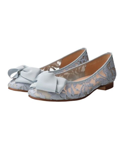 Bridget Birkin / ブリジットバーキン フラットシューズ | 【Bridget Birkin】グログランリボンレースパンプス-(51522B) | 詳細17