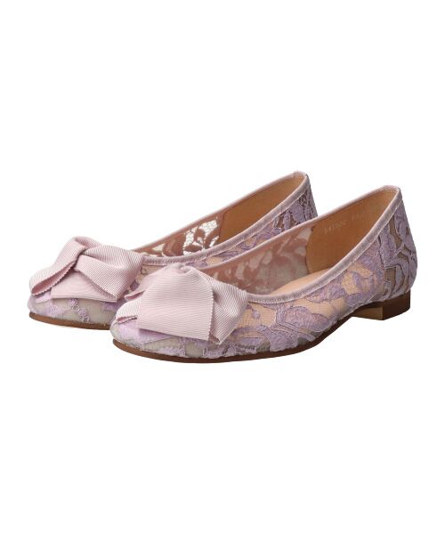 Bridget Birkin / ブリジットバーキン フラットシューズ | 【Bridget Birkin】グログランリボンレースパンプス-(51522B) | 詳細22