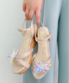 Bridget Birkin / ブリジットバーキン サンダル | 【Bridget Birkin】クリスタルフラワーサンダル-(52151B)