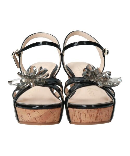 Bridget Birkin / ブリジットバーキン サンダル | 【Bridget Birkin】クリスタルフラワーサンダル-(52151B) | 詳細1