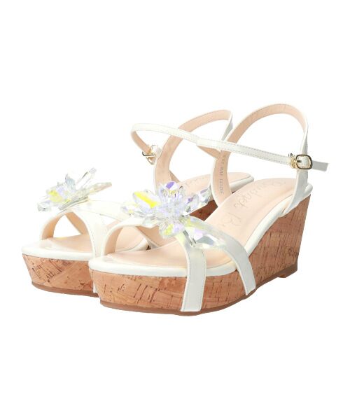 Bridget Birkin / ブリジットバーキン サンダル | 【Bridget Birkin】クリスタルフラワーサンダル-(52151B) | 詳細10