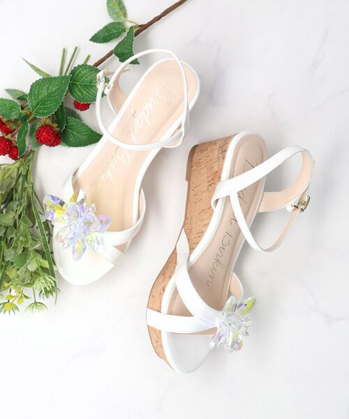 Bridget Birkin / ブリジットバーキン サンダル | 【Bridget Birkin】クリスタルフラワーサンダル-(52151B) | 詳細17