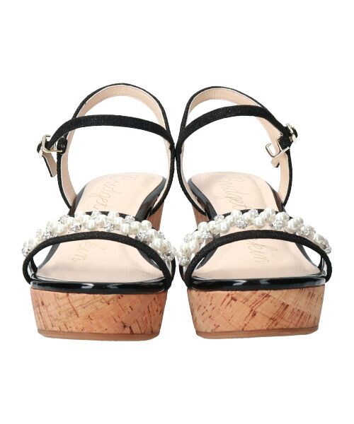 Bridget Birkin / ブリジットバーキン サンダル | 【Bridget Birkin】パール飾りPVC厚底サンダル-(52152B) | 詳細1