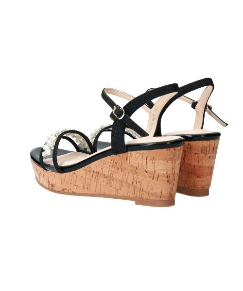 Bridget Birkin / ブリジットバーキン サンダル | 【Bridget Birkin】パール飾りPVC厚底サンダル-(52152B) | 詳細4