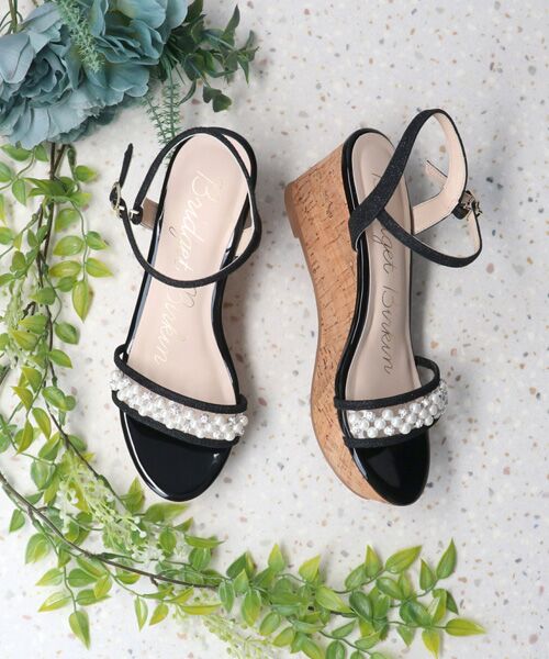 Bridget Birkin / ブリジットバーキン サンダル | 【Bridget Birkin】パール飾りPVC厚底サンダル-(52152B) | 詳細8