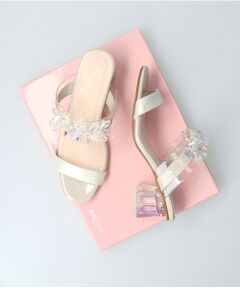 Bridget Birkin / ブリジットバーキン サンダル | 【Bridget Birkin】甲ビジュークリアヒールサンダル-(52310B)