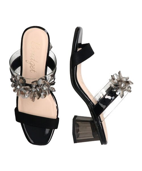 Bridget Birkin / ブリジットバーキン サンダル | 【Bridget Birkin】甲ビジュークリアヒールサンダル-(52310B) | 詳細8