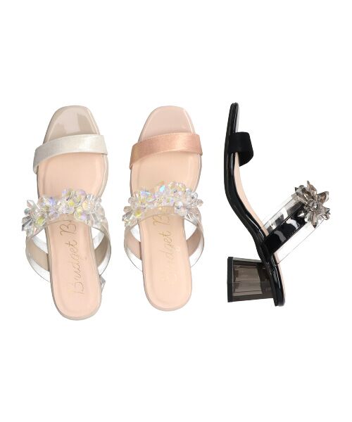 Bridget Birkin / ブリジットバーキン サンダル | 【Bridget Birkin】甲ビジュークリアヒールサンダル-(52310B) | 詳細26