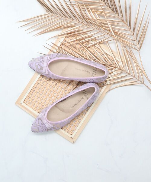 Bridget Birkin / ブリジットバーキン パンプス | 【BRIDGET BIRKIN WALK】チュールレースウォーキングパンプス-(55229B) | 詳細29