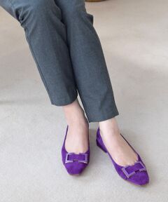 Bridget Birkin / ブリジットバーキン パンプス | 【PARADIS COULEUR】ソフトスクエアローヒールバックルパンプス