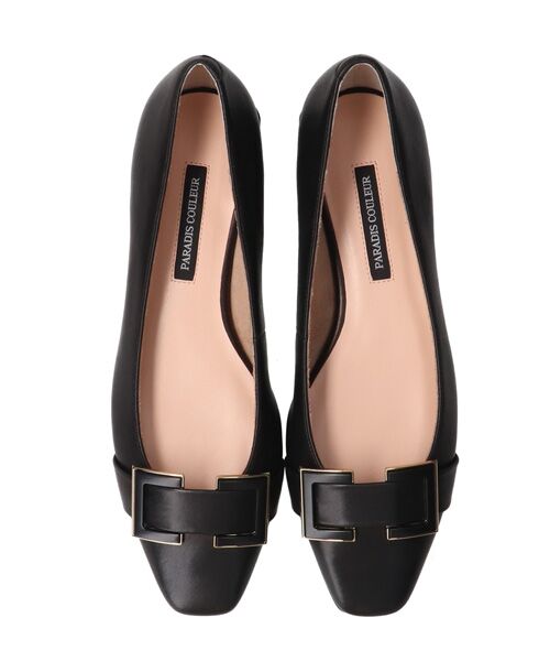 Bridget Birkin / ブリジットバーキン パンプス | 【PARADIS COULEUR】ソフトスクエアローヒールバックルパンプス | 詳細5