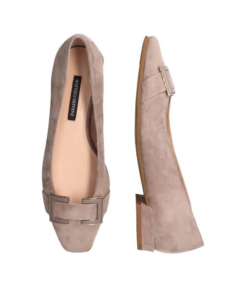 Bridget Birkin / ブリジットバーキン パンプス | 【PARADIS COULEUR】ソフトスクエアローヒールバックルパンプス | 詳細16