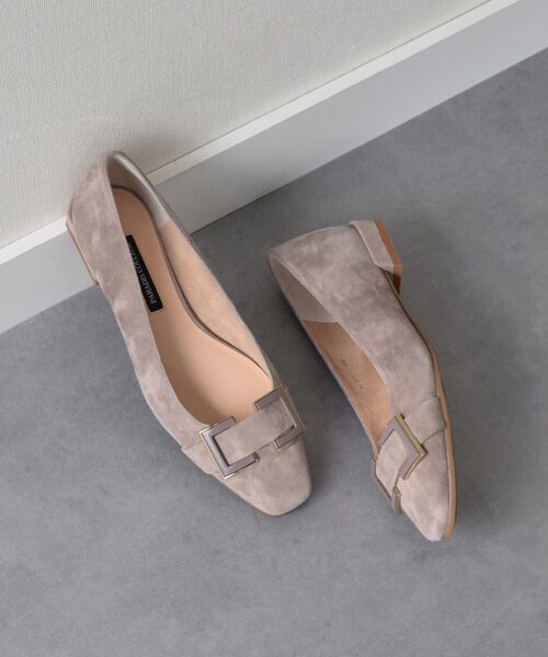 Bridget Birkin / ブリジットバーキン パンプス | 【PARADIS COULEUR】ソフトスクエアローヒールバックルパンプス | 詳細19