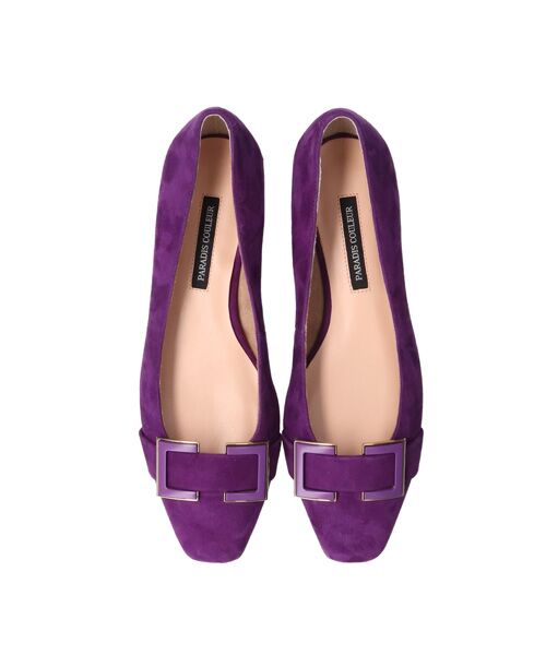 Bridget Birkin / ブリジットバーキン パンプス | 【PARADIS COULEUR】ソフトスクエアローヒールバックルパンプス | 詳細25