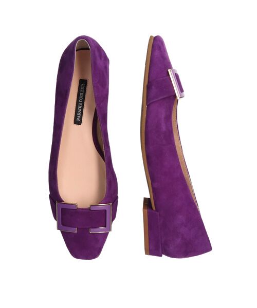 Bridget Birkin / ブリジットバーキン パンプス | 【PARADIS COULEUR】ソフトスクエアローヒールバックルパンプス | 詳細27