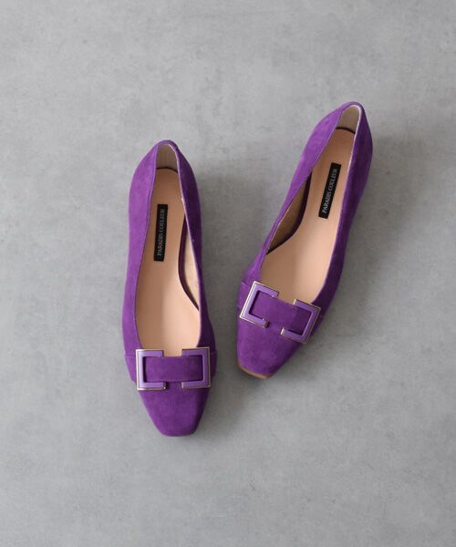 Bridget Birkin / ブリジットバーキン パンプス | 【PARADIS COULEUR】ソフトスクエアローヒールバックルパンプス | 詳細29