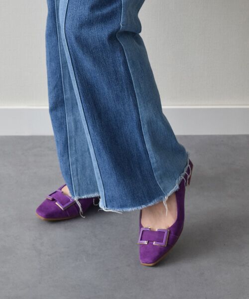 Bridget Birkin / ブリジットバーキン パンプス | 【PARADIS COULEUR】ソフトスクエアローヒールバックルパンプス | 詳細30