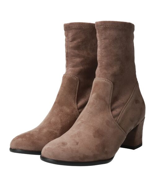 Bridget Birkin/ブリジットバーキン 【PARADIS COULEUR】ラウンドトウストレッチショートブーツ オークスウェード 22.5 Bridget Birkin/ブリジットバーキン 【PARADIS COULEUR】ラウンドトウストレッチショートブーツ オークスウェード 22.5