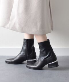 Bridget Birkin / ブリジットバーキン ブーツ（ショート丈） | 【PARADIS COULEUR】パールヒールストレッチショートブーツ