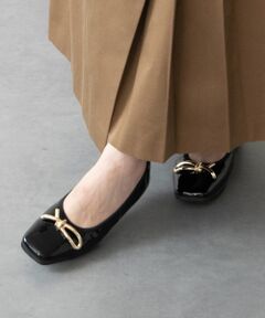 Bridget Birkin / ブリジットバーキン バレエシューズ | 【PARADIS COULEUR】スクエアトウメタルリボンバレエシューズ
