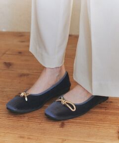 Bridget Birkin / ブリジットバーキン バレエシューズ | 【PARADIS COULEUR】スクエアトウメタルリボンバレエシューズ