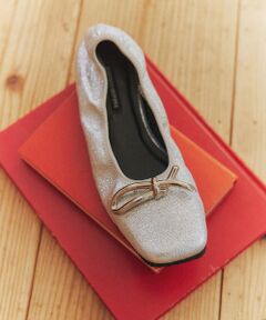 Bridget Birkin / ブリジットバーキン バレエシューズ | 【PARADIS COULEUR】スクエアトウメタルリボンバレエシューズ