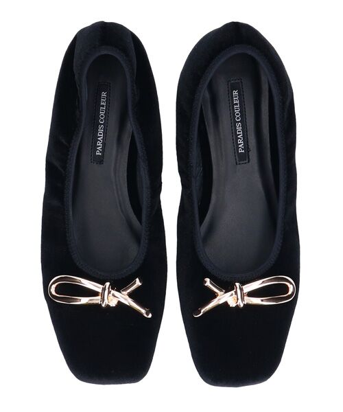 Bridget Birkin / ブリジットバーキン バレエシューズ | 【PARADIS COULEUR】スクエアトウメタルリボンバレエシューズ | 詳細12