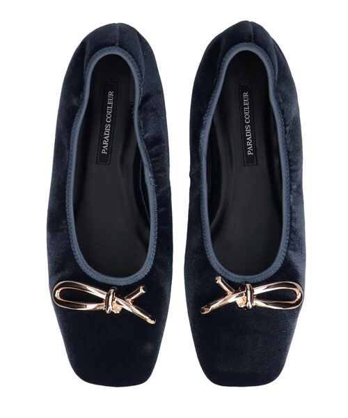 Bridget Birkin / ブリジットバーキン バレエシューズ | 【PARADIS COULEUR】スクエアトウメタルリボンバレエシューズ | 詳細18