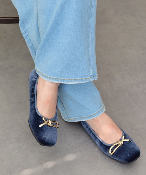 Bridget Birkin / ブリジットバーキン バレエシューズ | 【PARADIS COULEUR】スクエアトウメタルリボンバレエシューズ | 詳細21