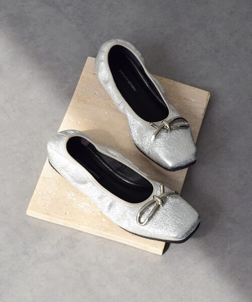 Bridget Birkin / ブリジットバーキン バレエシューズ | 【PARADIS COULEUR】スクエアトウメタルリボンバレエシューズ | 詳細30