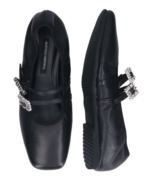 Bridget Birkin / ブリジットバーキン バレエシューズ | 【PARADIS COULEUR】ビジューバックルダブルストラップバレエ | 詳細6