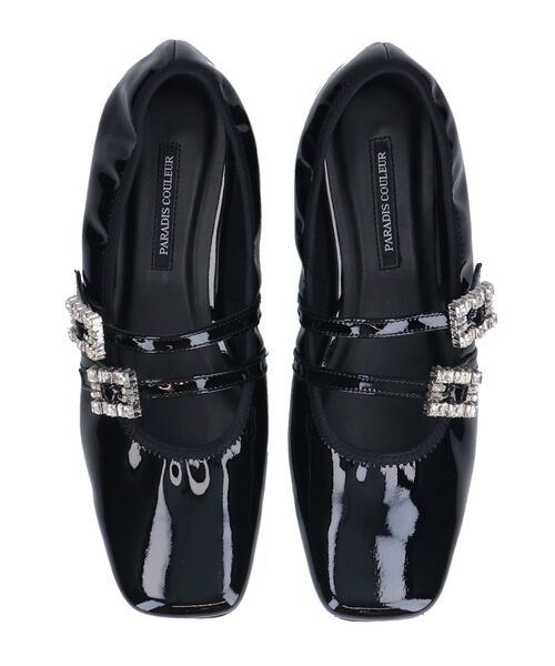 Bridget Birkin / ブリジットバーキン バレエシューズ | 【PARADIS COULEUR】ビジューバックルダブルストラップバレエ | 詳細14