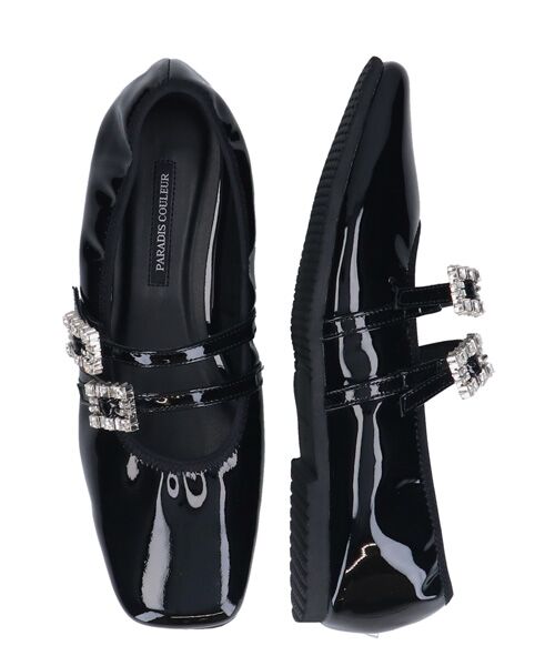 Bridget Birkin / ブリジットバーキン バレエシューズ | 【PARADIS COULEUR】ビジューバックルダブルストラップバレエ | 詳細15