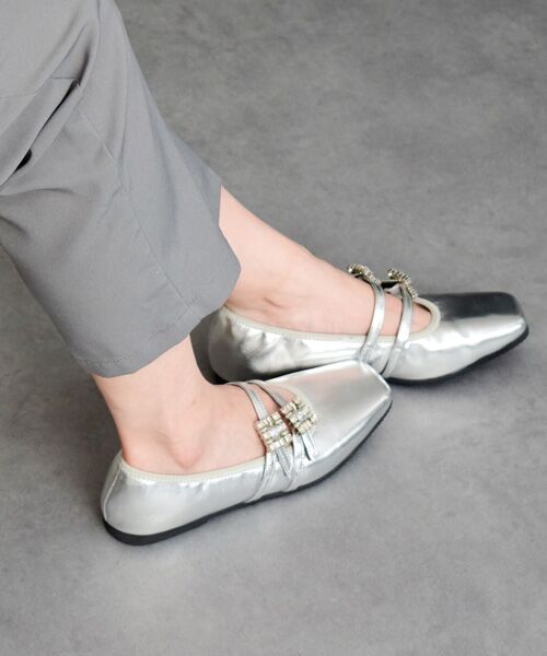 Bridget Birkin / ブリジットバーキン バレエシューズ | 【PARADIS COULEUR】ビジューバックルダブルストラップバレエ | 詳細26