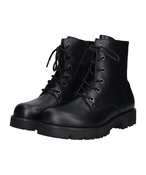 Bridget Birkin/ブリジットバーキン 【PARADIS COULEUR】オブリークトウ撥水レースアップブーツ ブラック 22.5 Bridget Birkin/ブリジットバーキン 【PARADIS COULEUR】オブリークトウ撥水レースアップブーツ ブラック 22.5