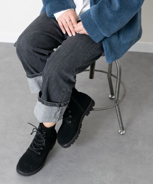 Bridget Birkin / ブリジットバーキン ブーツ（ショート丈） | 【PARADIS COULEUR】オブリークトウ撥水レースアップブーツ | 詳細19