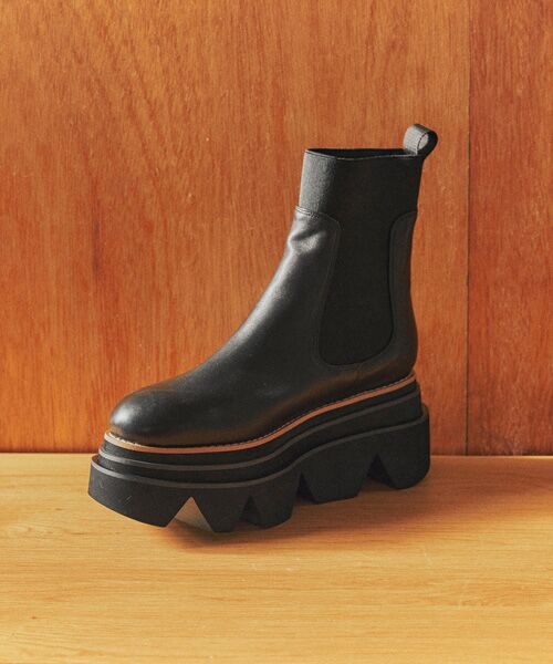 Bridget Birkin/ブリジットバーキン 【PARADIS COULEUR】ボリュームソールサイドゴアブーツ ブラック 23.5 Bridget Birkin/ブリジットバーキン 【PARADIS COULEUR】ボリュームソールサイドゴアブーツ ブラック 23.5