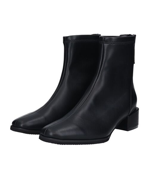 Bridget Birkin / ブリジットバーキン ブーツ（ショート丈） | 【PARADIS COULEUR】スクエアトウバックジップストレッチブーツ | 詳細1