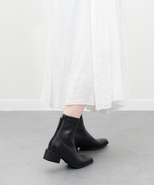 Bridget Birkin / ブリジットバーキン ブーツ（ショート丈） | 【PARADIS COULEUR】スクエアトウバックジップストレッチブーツ | 詳細9