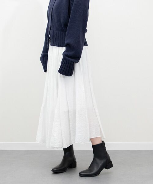 Bridget Birkin / ブリジットバーキン ブーツ（ショート丈） | 【PARADIS COULEUR】スクエアトウバックジップストレッチブーツ | 詳細10