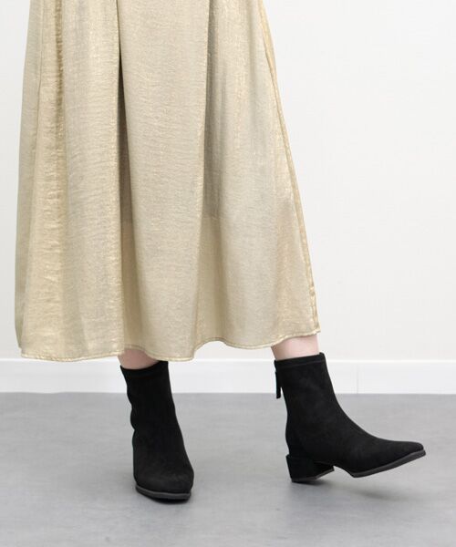 Bridget Birkin / ブリジットバーキン ブーツ（ショート丈） | 【PARADIS COULEUR】スクエアトウバックジップストレッチブーツ | 詳細18