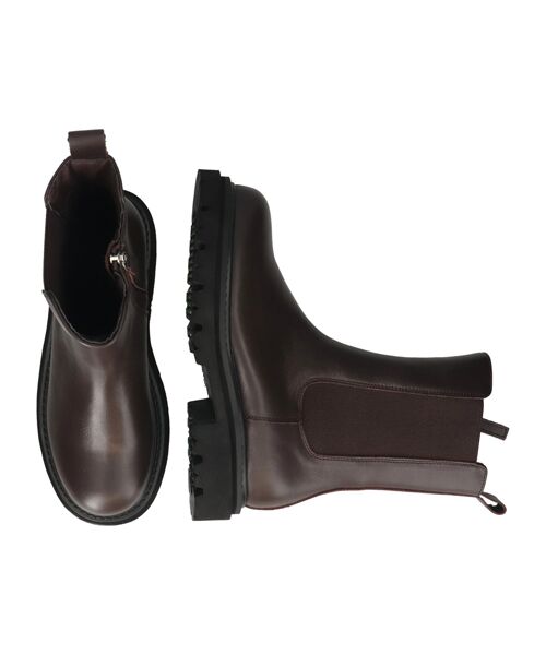 Bridget Birkin/ブリジットバーキン 【PARADIS COULEUR】防滑ソール撥水サイドゴアショートブーツ ダークブラウン 23 Bridget Birkin/ブリジットバーキン 【PARADIS COULEUR】防滑ソール撥水サイドゴアショートブーツ ダークブラウン 23