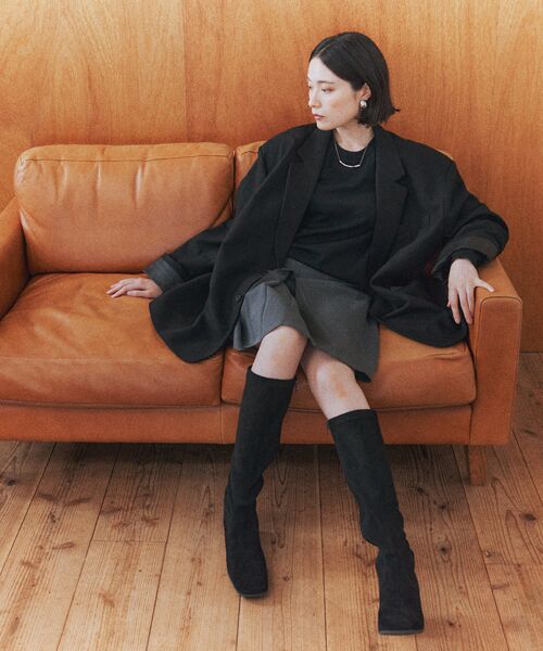 Bridget Birkin / ブリジットバーキン ブーツ（ロング丈） | 【PARADIS COULEUR】スクエアトウ撥水ストレッチロングブーツ | 詳細18