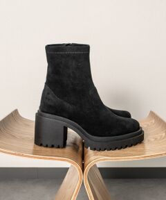 Bridget Birkin / ブリジットバーキン ブーツ（ショート丈） | 【ROUND ABOUT】厚底ラギットソールストレッチブーツ