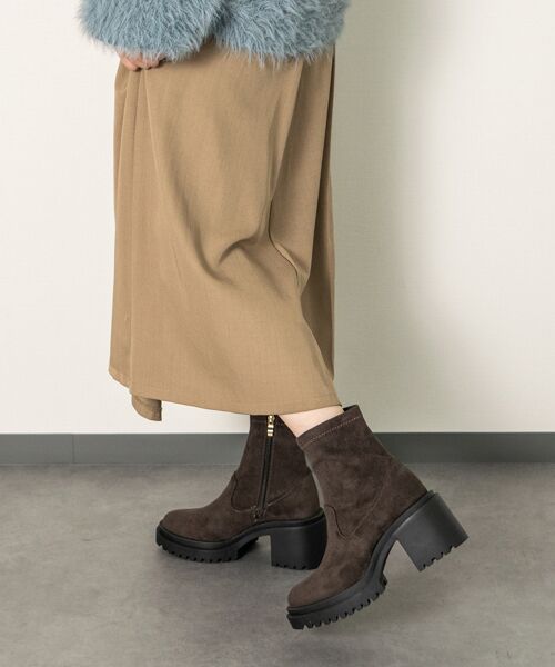 Bridget Birkin / ブリジットバーキン ブーツ(ショート丈) | 【ROUND ABOUT】厚底ラギットソールストレッチブーツ | 詳細27