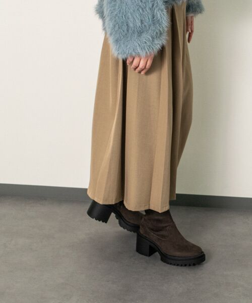 Bridget Birkin / ブリジットバーキン ブーツ(ショート丈) | 【ROUND ABOUT】厚底ラギットソールストレッチブーツ | 詳細28