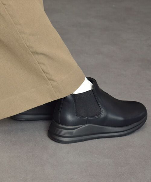 Bridget Birkin/ブリジットバーキン 【ROUND ABOUT】サイドゴアブーティスニーカー ブラック 24.5